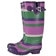 Tayberry Purple Stripe Ladies Wellington Boot
