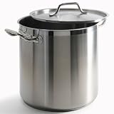 Review Danesco 6126138 / Danesco Gastronome Pro Stainless Steel 14.6-Quart Deep Stock Pot with Lid