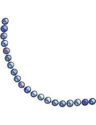 14K Gold 5.5mm Black Cultured Round Pearl Strand 18"