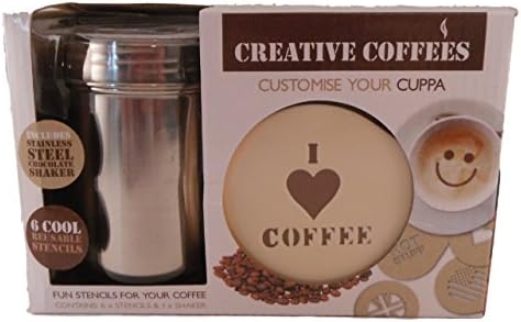 Creative Coffees - Coffee Stencils and Stainless Steel Chocolate Shaker
