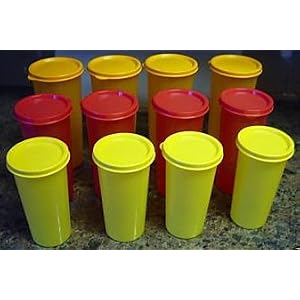 Tupperware Straight Sided Tumbler Bouquet Set 12 by