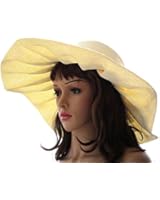Linen Summer Womens Kentucky Derby Wide Brim Sun Hat Wedding Church Sea Beach A047