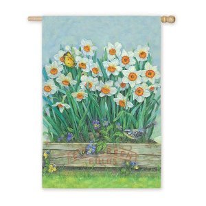 Paperwhite Bulb Box Spring Garden Flag