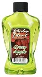 Body Heat Edible Warming Massage Oil 8 oz. Green Apple Flavored
