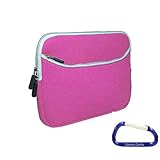 Gizmo Dorks Neoprene Sleeve Case (Pink) with Carabiner Key Chain for the Mo ....