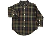 Baby Boy's Ralph Lauren Long Sleeve Shirt Green Plaid 12 Months