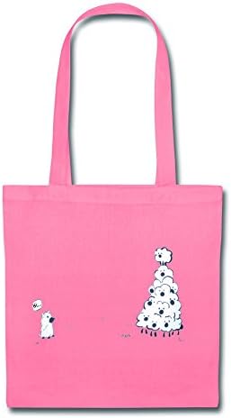 AUTUMNRTY Flock Of Sheep Animal Shooping Bag Pink
