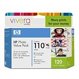 110 Series Ink Cartridge/Paper Combo Photo Pack with 120 Glossy 4 x 6 Sheets