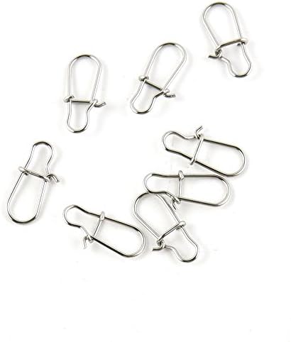 30 pieces Fishing Swivel Enhanced Snap Test 9Kg 15MM Cross Lock Peche Pivot Terminal Tackle