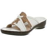  : Clarks Women's Adare Slide Sandal,White,6 W