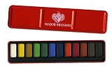 12-Block Artist Watercolour Paint Set in Metal Tin