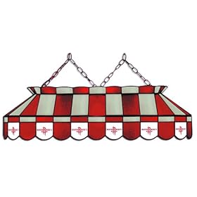 Imperial Houston Rockets Licensed 40-Inch Rectangular Stained Glass Billiard Table Light