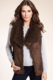 Indigo Collection Faux Fur Shearling Gilet