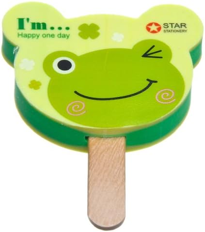 Green Frog - Popsicle Style Cute Eraser Fun Office School Supply Eraser