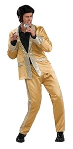 Elvis Deluxe Gold Costume, Gold, Medium
