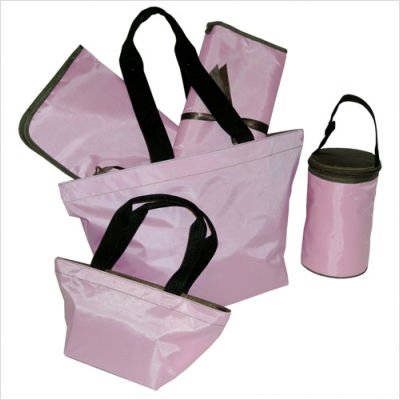 5-Piece Tote Set - Watermelon/Chocolate