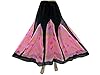 Hippie Boho Skirt Black Pink Printed Georgette Gypsy Long Maxi Skirts