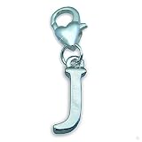 Beggar Charms for Bracelet Pendant silver Letter J #8627, bracelet Charm | Phone Charm