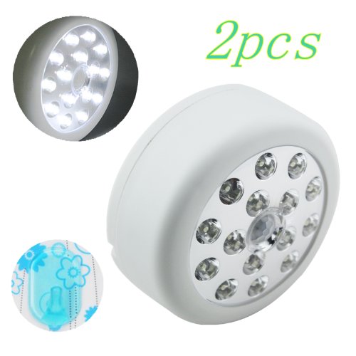 Danibos 15 LEDS Super Bright Wireless Auto PIR Sensitive Lamp Motion Sensor Activated Light (2, White)