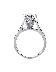 1.00 Ct Round H/I SI1/SI2 Diamond 18K White Gold Ring