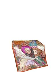 Christmas Gift - Sari Moti Indian Multi Orange Tapestry Throw Wall Hanging 60 X 40