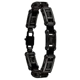 Stainless Steel Men's Invicta Elements Spiral Black Bracelet