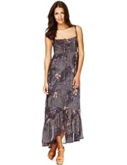 Indigo Collection Oriental Leaf Print Dress