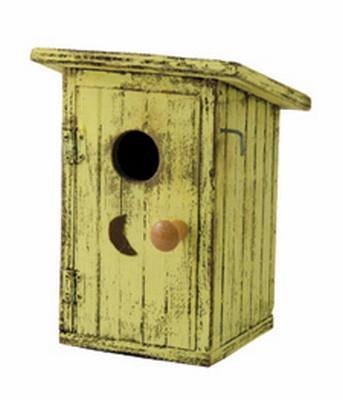 Barnstorm Birdie Loo Birdhouse - Yellow