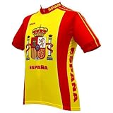 WORLD JERSEYS World Jerseys Espana Spain Flag Cycling Jersey Large Espana Spain Flag