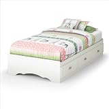 South Shore Tiara Collection Twin Mates Bed, Pure White