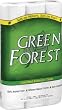 Green Forest Unscented Bathroom Tissue, 100% Recycled Paper, Whitened Without Chlorine, 12 Roll Packs (Pack of 8)