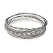 Eve's Addiction Multi Sterling Silver Seven Bangle Bracelet Set