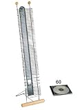 from LHS Black Metal and Wooden CD Tower Rack Shelf Unit holds up to 60 CDs