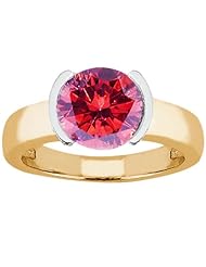 1.65 Ct Round Pink VS2/SI1 Diamond 18K Yellow Gold Ring
