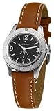 Movado -  0604993 - Gentry Sport -  Montre Femme - Acier -  Quartz Analogique -  Cadran Noir - Bracelet Cuir Marron Clair