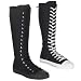 Demonia Men's DEVIANT-301, Canvas Knee Boot Sneaker