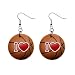 1 Inch Button Earrings of I Love (Heart) Basketball Sports Hoops (Mavericks, Rockets, Grizzlies, Hornets, Spurs, Warriors, Clippers, Lakers, Suns, Nuggets, Timberwolves, Jazz)