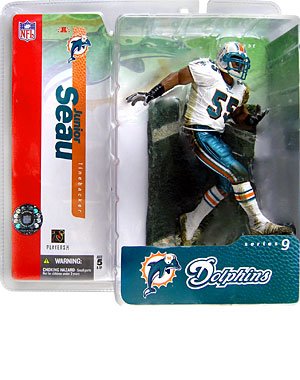 McFarlane NFLSeries 9 Junior Seau in Miami Dolphins White Jersey Chase Variant Figure