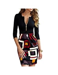 Plus Size Geometric Print Polyester/Spandex Bodycon Dress/Jumpsuit 