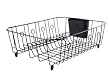 Rubbermaid 6032ARBLA Antimicrobial Large Dish Drainer, Black