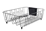 Rubbermaid 6032ARBLA Antimicrobial Large Dish Drainer, Black