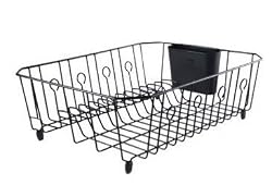 Rubbermaid Antimicrobial Large Dish Drainer, Black