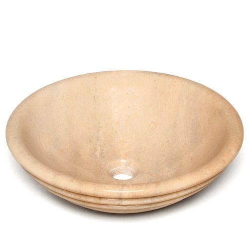 Eveningcloud Red Natural Marble Vessel Sink