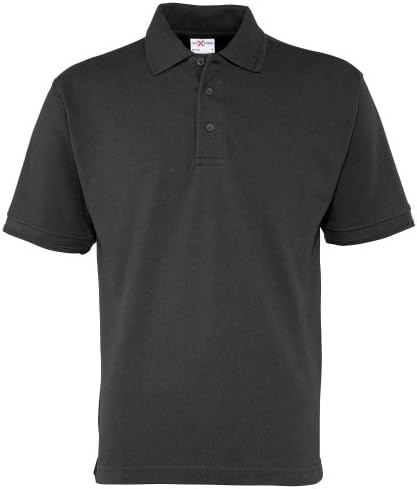 RTXtra Mens Premium Pique Knit Polo Shirt (XXXXL) (Black)