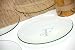Glass Round Plate 8" Set of 4 Monogram F