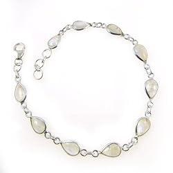 Hand made Jewelry Indian Sterling Silver Bracelet 8 inches
