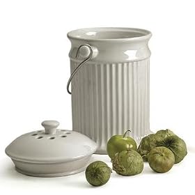 RSVP International White Compost Pail 3.0-qt.