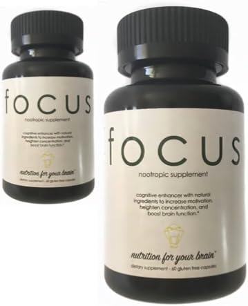 Brain Supplement Nootropic - Memory &amp; Focus Booster - Formula Focus - Improve Focus, Memory &amp; Energy - Ginko Biloba complex with St John Wort + Bacopa - 60 Day Supply - Money Back Guarantee