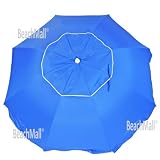 9 Foot Jumbo Heavy Duty Beach Umbrellas UPF100+ with Tilt - Fiberglass Ribs