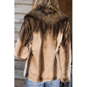 WoMens Semi Sheared Mink with Fox Collar by Overland